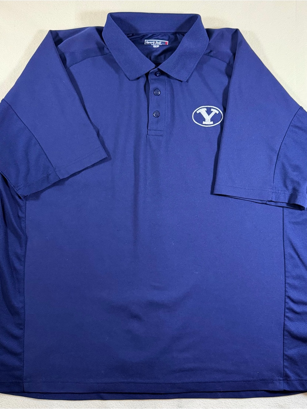 BYU Cougars Sport-Tek Polo Shirt Men XL Navy Blue Performance Golf NCAA